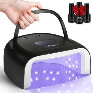 Cordless Rechargeable UV LED Nail Lamp Dryer 60W Timer Auto On/Off Handle